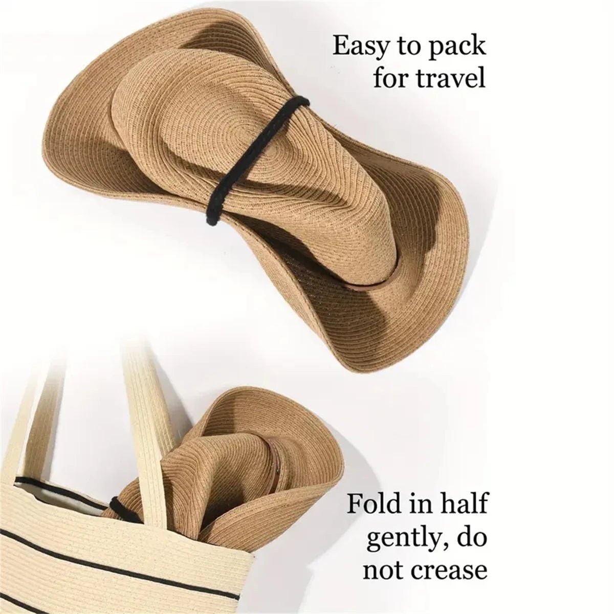 Women's wide - brimmed western cowboy hat stylish jazz hat, summer beach sun hat carrying a windbreak rope - American ThistleWomen's wide - brimmed western cowboy hat stylish jazz hat, summer beach sun hat carrying a windbreak rope