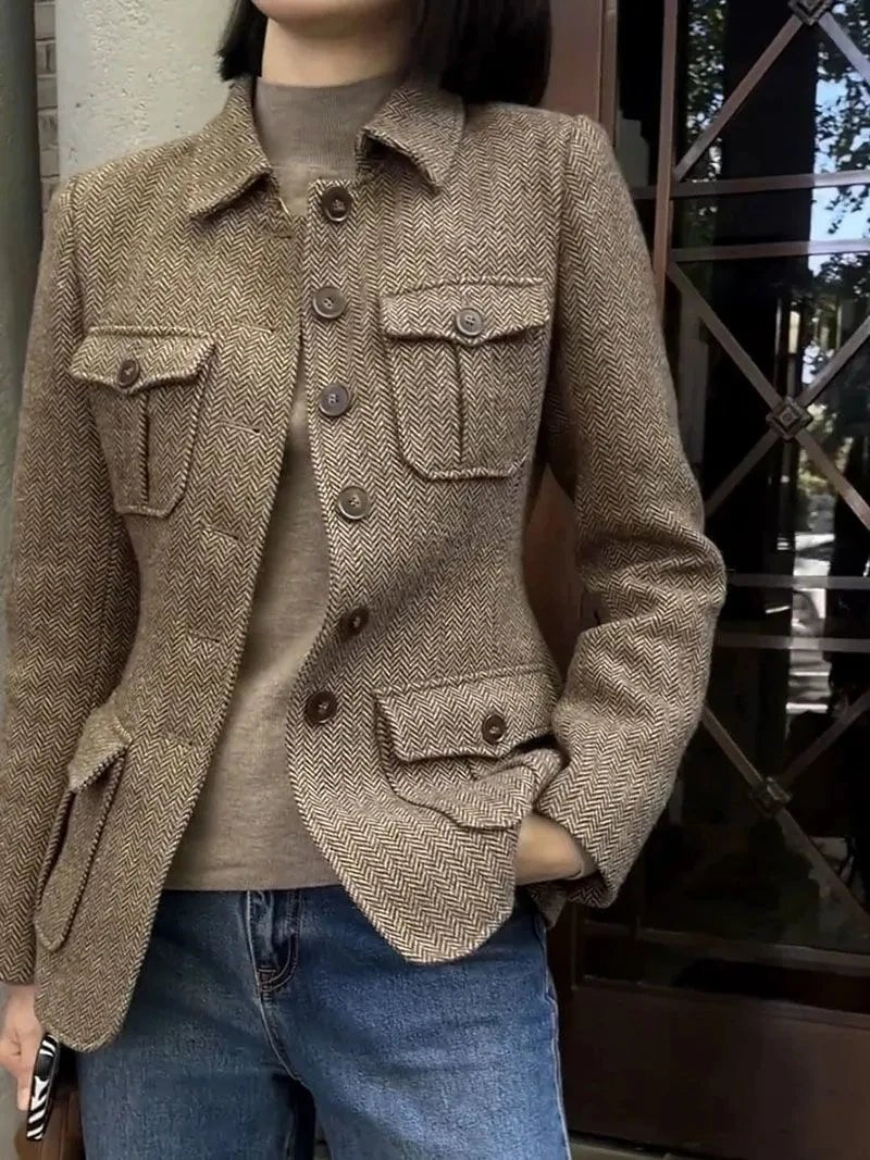 Women's Wool Jacket Winter Retro Slim High End Female Short Coat Fashion Comfortable Ladies Overcoat - American Thistle Women's Wool Jacket Winter Retro Slim High End Female Short Coat Fashion Comfortable Ladies Overcoat