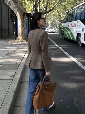 Women's Wool Jacket Winter Retro Slim High End Female Short Coat Fashion Comfortable Ladies Overcoat - American Thistle Women's Wool Jacket Winter Retro Slim High End Female Short Coat Fashion Comfortable Ladies Overcoat