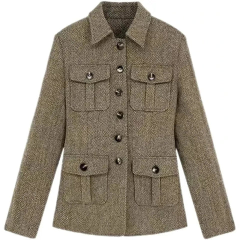 Women's Wool Jacket Winter Retro Slim High End Female Short Coat Fashion Comfortable Ladies Overcoat - American Thistle Women's Wool Jacket Winter Retro Slim High End Female Short Coat Fashion Comfortable Ladies Overcoat