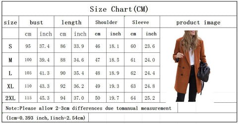 Wool Blends Winter Women's Jacket Lining Elegant Lapel Coat Double Breasted Minimalist Street Women's Jackets - American Thistle Wool Blends Winter Women's Jacket Lining Elegant Lapel Coat Double Breasted Minimalist Street Women's Jackets